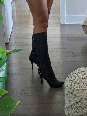 BCBGeneration Black Faux Leather Boots - Size 7.5
